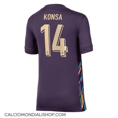 Maglie da calcio Inghilterra Ezri Konsa #14 Seconda Maglia Femminile Europei 2024 Manica Corta